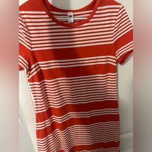 Orange and white stripped old Navy dress